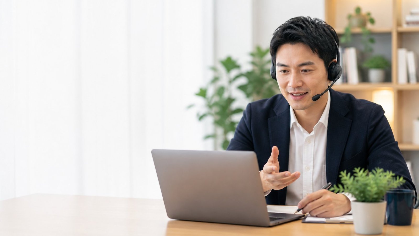 企業顧問透過線上視訊進行一對一企業診斷